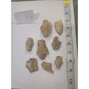8 Piece Authentic Native American Arrowhead Collection Artifacts Stone Points